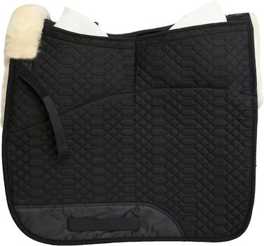 Підкова Engel Reitsport для конкурного та тренувального верхового лицеміря, чорна, з наповнювачем та овечкою, розмір Medium