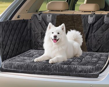 Килимок для собак у машину Loiion, захист заднього сидіння, великі породи, антиковзаюча, легко миється, зносостійкий, 127x62.5 см, темно-сірий