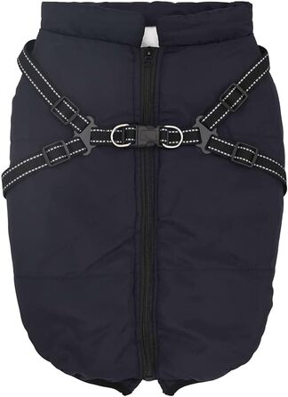 Водонепроникний дощовик для собак VidaXL, розмір L44, блакитний. З шлейкою. Теплий зимовий дощовик-куртка для собак, цуценят.