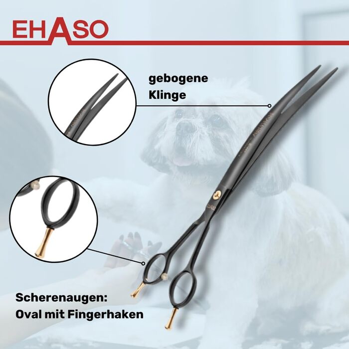 Ножиці кухонні EHASO Revolution Black Schere Titanium 25 см, вигнуті, японські