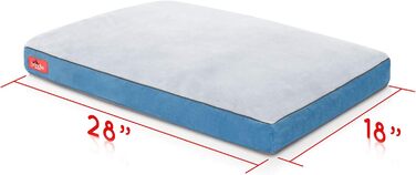 Ортопедичне ліжко для домашніх тварин із подрібненого Memory Foam, сумісне з клітками, знімний чохол, розмір M, для собак, котів, кроликів