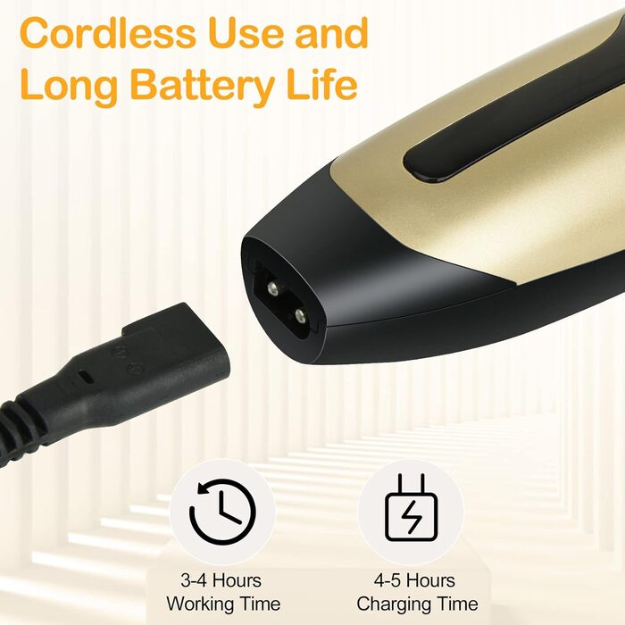Професійна машинка для стрижки собак Leise, бездротова, IPX7, для довгої та густої шерсті, жовта