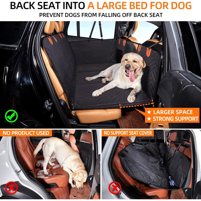 Підстилка для собак у машину з жорстким дном, захист сидіння, універсальна для авто, SUV, вантажівки