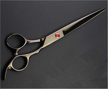 Професійна фен-ножиця для собак та котів, 7' чорна, для грумінгу, вигнутий ніж, без чохла