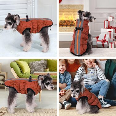Водонепроникний зимовий теплий одяг для собак - куртка з D-початком, тепла жилетка для малих, середніх та великих собак XL, коричневого кольору