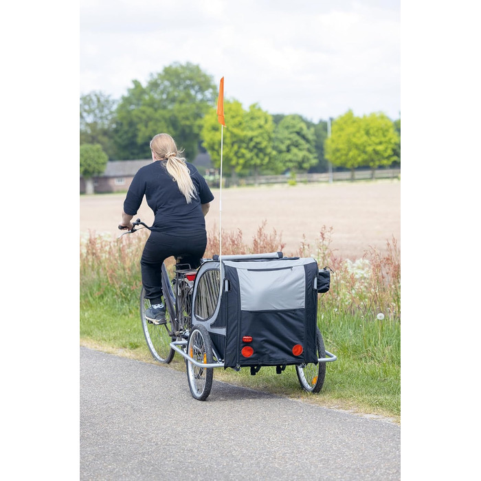 Підстилка для собак Karlie Doggy Liner Paris De Luxe Teflon®, сіро-чорна, розмір L (148x90x88 см)