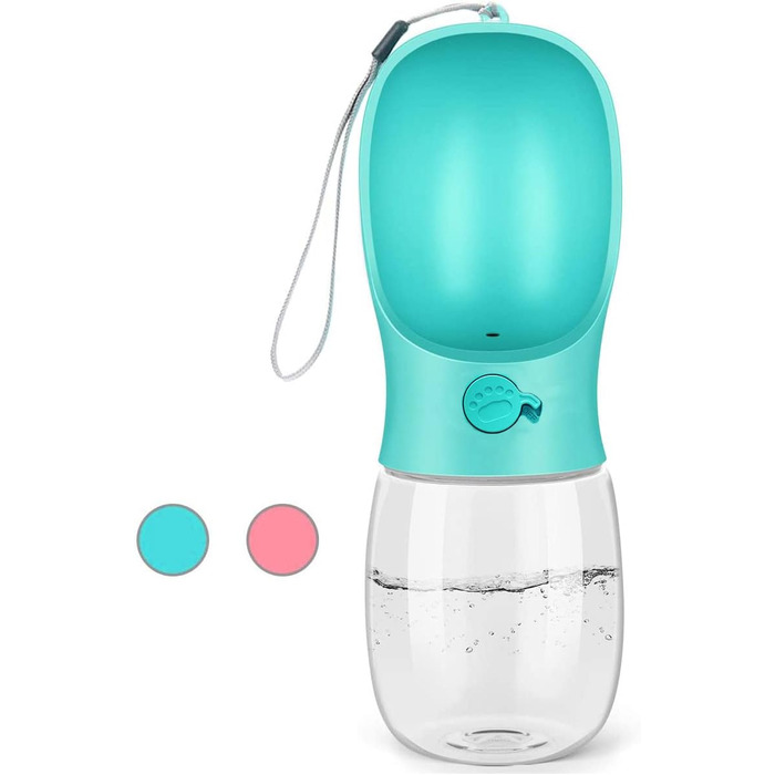 Водяна пляшка для собак Kalimdor: витокозахисна, портативна, 340 мл, блакитна