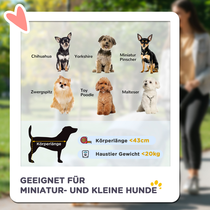 PawHut Dog Buggy Cat Buggy складний зі світловідбивачами, кошиком для зберігання, захистом від сонця та сітчастим вікном, Оксфорд сірий