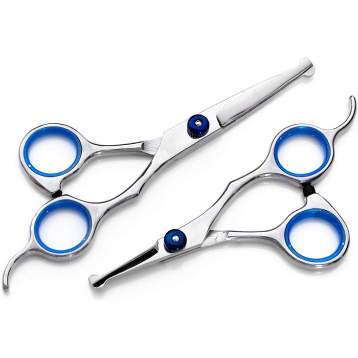Набір професійних ножиць для грумінгу собак 9CR Edelstahl з безпечними закругленими кінцями. Комплект для стрижки та догляду за шерстю собак, котів та інших тварин. Включає ножиці для вирівнювання та розрідження шерсті, а також гребінець.