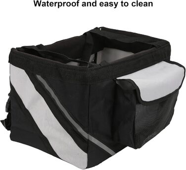 Велосипедний кошик для собак, великий, водонепроникний, з ременем безпеки, для собак та котів