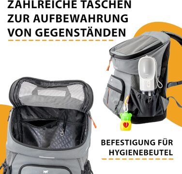 Рюкзак для собак та котів Ferplast Voyager Backpack, сірий, M-L