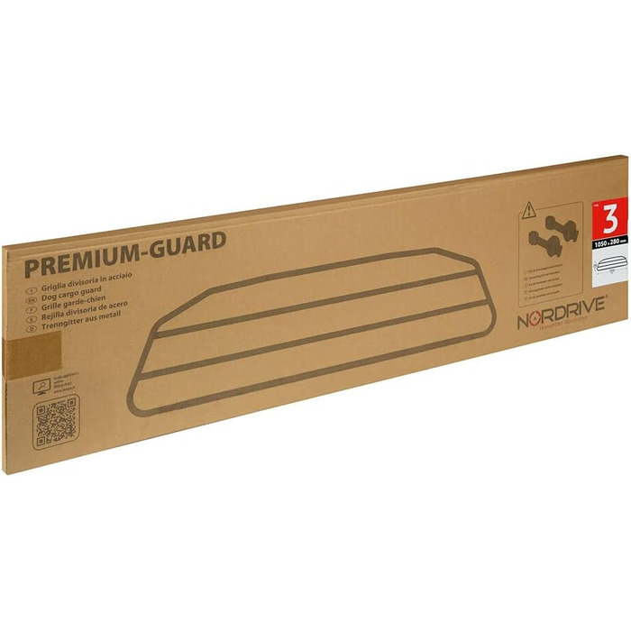 Відбійник NORDRIVE N70053 Premium-Guard для собак та тварин (сталь) - 3-1050 x 280 мм