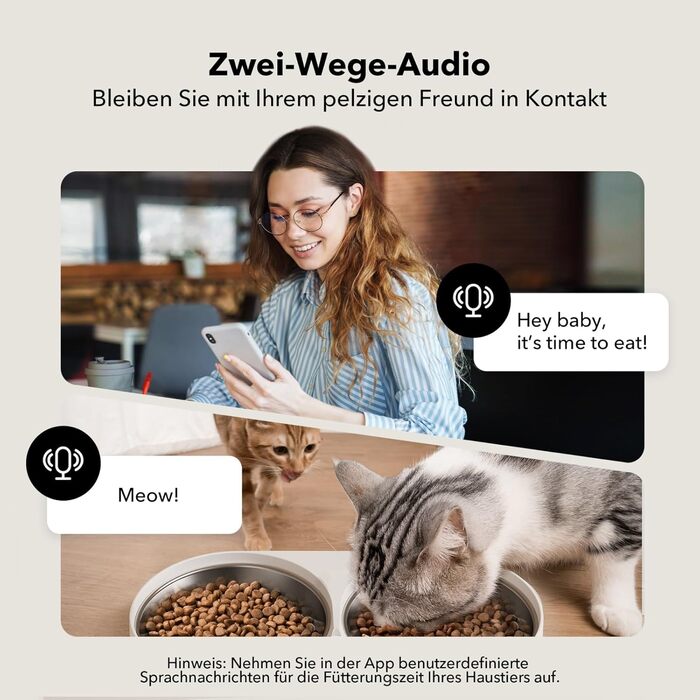 Автоматична годівниця для котів і собак PETLIBRO 5L з 1080P WiFi-камерою, 2 миски, керування через додаток, нічне бачення, сенсор низького корму, до 10 годувань
