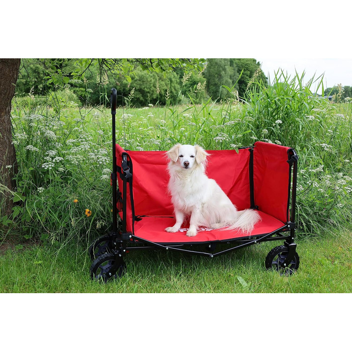 FROSAL Візок для собак Бруно сірий складний | Транспортний візок для собак з легким доступом