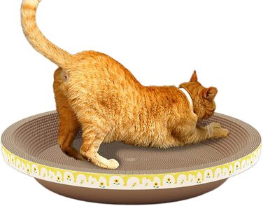 Круглі килимки-подряпки для котів, лежанка-миска, іграшка-подряпка з картону, килимок для кошенят, маленьких та середніх котів