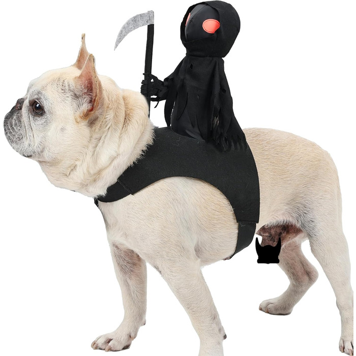 Костюм для собак Темний лицар, розмір L, на липучці, на Хелловін, для котів та собак, середніх та малих порід