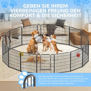 Клітка для цуценят Arvioo: безпечний простір для ігор, 65 x 80 см, 16 перегородок