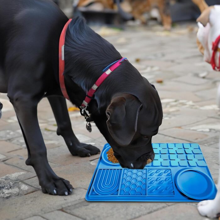 Килимок для годування собак та котів Slow Feeder з силікону, блакитний