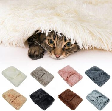 MISSMAO Килимок для собак, Люкс плюшевий м'який килимок для домашніх тварин, пральний лежак для собак, ковдра для собак великих, середніх та маленьких собак та котів, Білий, XL (127x100 см)