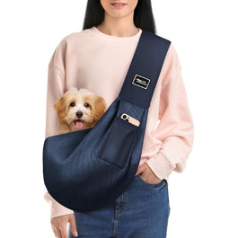 Сумка-переноска для собак та котів, блакитна, для подорожей