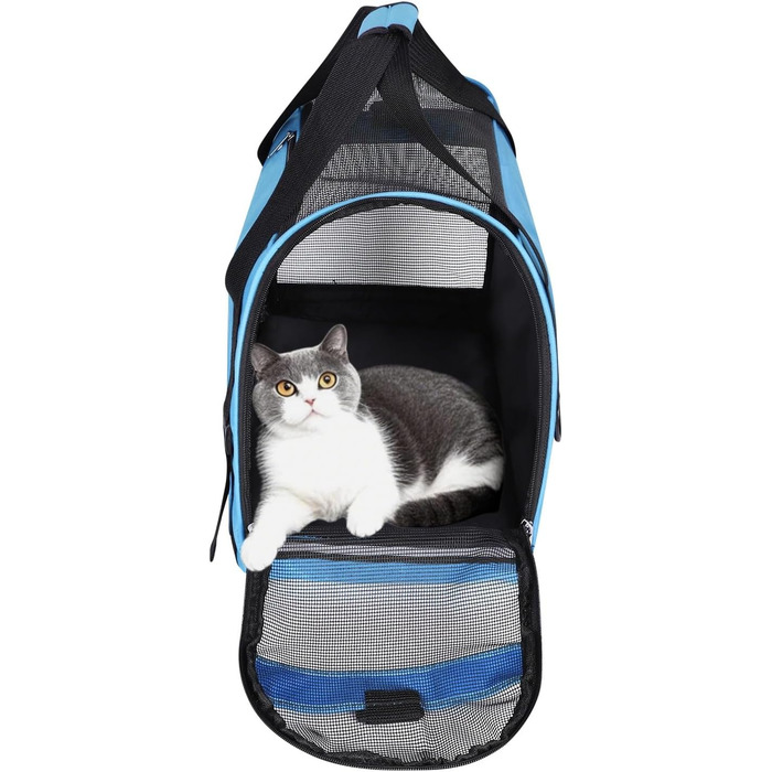 Транспортна сумка для котів та собак, складана, з регульованим плечовим ременем, для подорожей в автомобілі