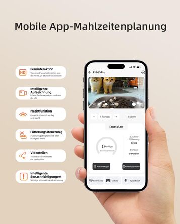 Автоматичний годівниця для котів SAWPAWS з камерою, 4.3L, WiFi, нічне бачення