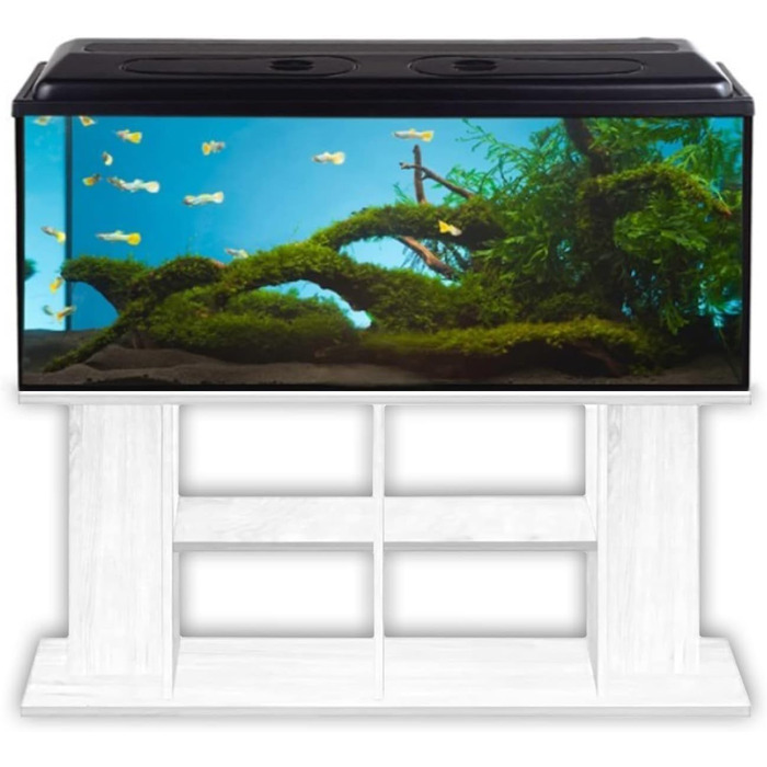 ZooPaul Тумба для акваріума 120x40x60 см біла, масивна шафа для тераріуму