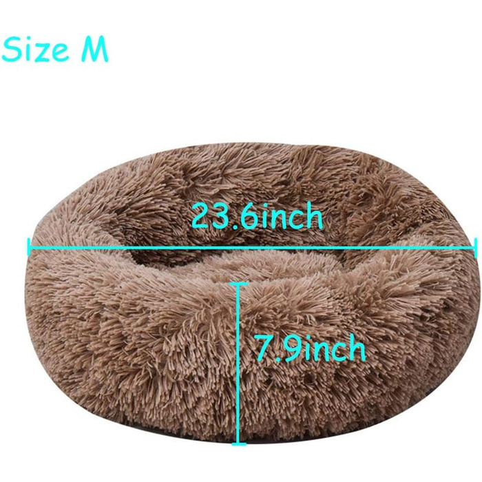 М'яке плюшеве ліжко для котів та маленьких собак BODISEINT, середнього розміру, самонагріваюче, для осені та зими, функція сну, розмір M (60 x 20 см), кавовий колір