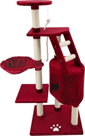 Дряпак для котів Beltom® Kratzbaum з платформою для ігор, 120 см (Вишневий)