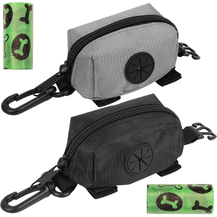 Дозатор для пакетів для вигулу собак Mini Pickup сірого та чорного кольорів (2 шт.)