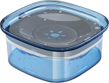 Миска для собак PETTOM, 3L, анти-сальна, проти протікання, для дому та вулиці (блакитна)