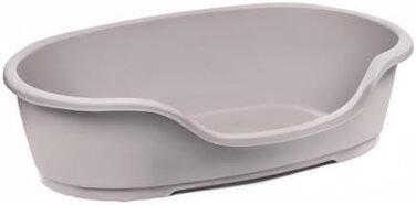 Корзина для собак Adena, пластик, 92 см (110 см), сіро-бежева