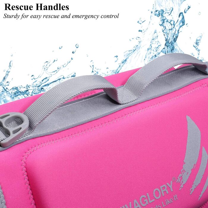 Жилет рятувальний для собак VIVAGLORY, XL, рожевий (71-84 см)