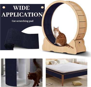 Килимок для дряпання котів, 200х40 см, темно-синій, на стіну, килимок для кігтів