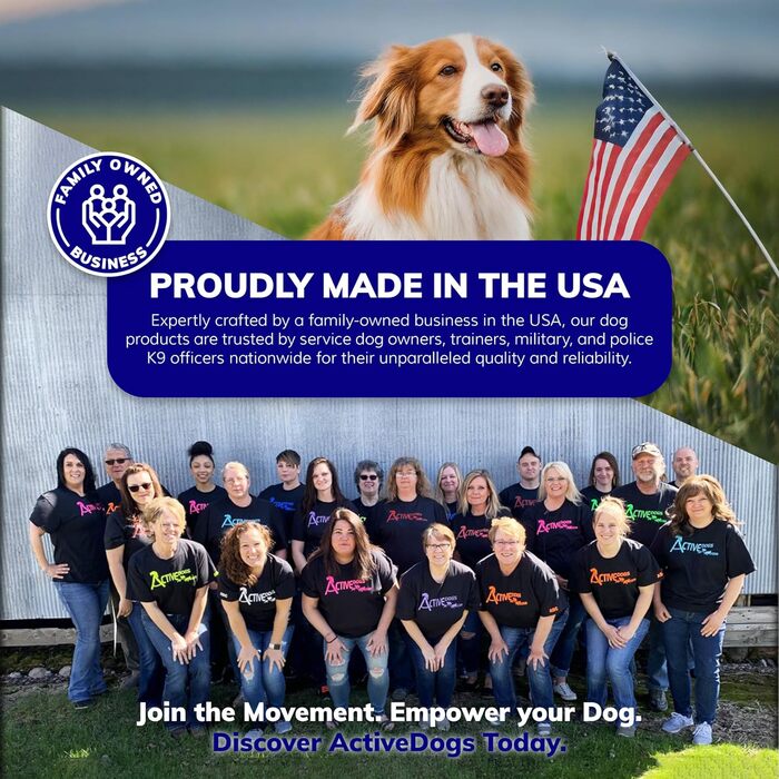 Повідок для службових собак ActiveDogs, 19 см, міцний нейлон