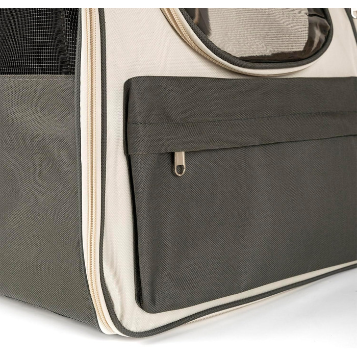 Рюкзак для тварин Petsona: переноска для кота та собаки, сірий, 37 × 34 × 25 см