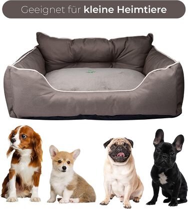 Ліжко для собак Benetton Pets, ергономічне, поліестер, коричневе, розмір S (50x40x18 см)