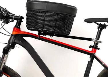 Фарбований кошик для собак на велосипед до 7.5 кг, 39 × 23 × 25 см, водонепроникний, знімний, дихаючий, для собак та котів