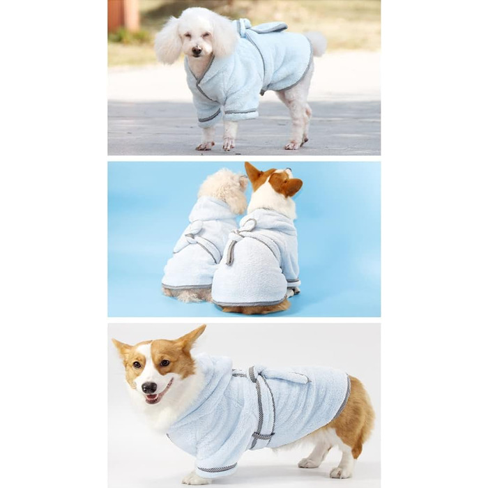 Рушник для собак та котів з мікрофібри, великий (3XL), синій. Швидковисихаючий, супер вбираючий рушник для догляду за домашніми тваринами.