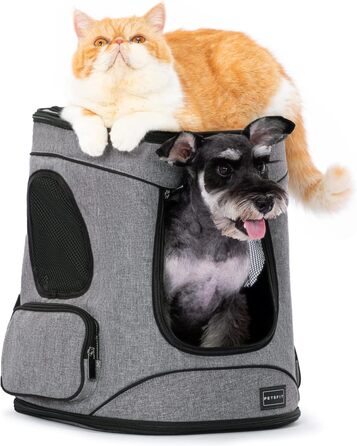 Рюкзак для тварин Petsfit, складаний, для собак і котів, із внутрішнім ременем безпеки, переноска