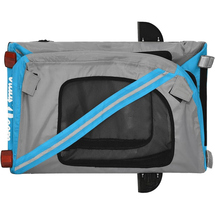 Причіп для собак на велосипед, Oxford, 30 кг, блакитний/сірий - Pet Trailer Model93869