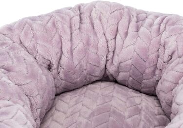 Ліжко для собак TRIXIE Junior 50x40 см світло-сіре/фіолетове - м'яке міні-ліжко для цуценят та маленьких собак, кошик, антиковзаюче покриття