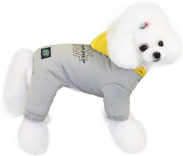 Теплий зимовий одяг для собак: теплий, непромокаючий комбінезон для собак, теплий одяг для маленьких собак і котів, сірий, M