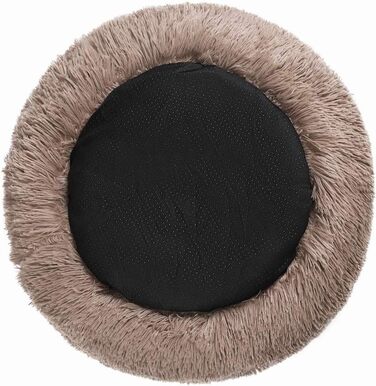 Кругле собаче ліжко ZINN, м'яке, миється, для великих собак, розмір M (діаметр 70 см), колір кавовий