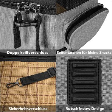 Рюкзак для собак OUUTMEE: переноска для маленьких собак, сірий, розкладне мережеве вікно, вантажопідйомність 10 кг