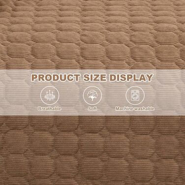 Захисний чохол на диван для тварин LiveGo: м'яка, миюча, антиковзаюча, 70x70x12 см, колір кавовий