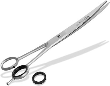 Професійна шерсть для собак | Ножиці для собак та шерсті | Вигнуті ножиці для шерсті та волосся 20,32 см сірого кольору