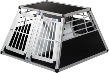 Транспортний бокс для собак Transportbox N56, алюмінієвий, 100x100x62,5 см, з перегородкою та аварійним виходом, безпечний транспорт у багажнику авто