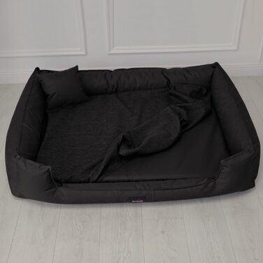Ортопедичне ліжко для собак Tierlando® Goofy XL-XXXL, 130x100 см, чорний колір, для великих собак, знімний водонепроникний чохол, для собак з проблемами суглобів