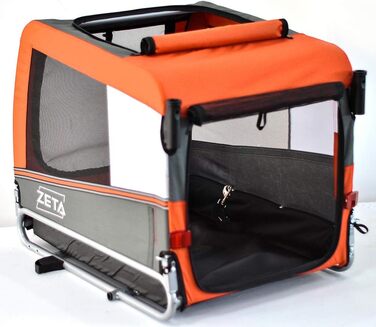 Papilioshop Zeta – 2-в-1 причіп для велосипеда та візок для собак та домашніх тварин, складаний, легкий та стабільний, ідеальний для перевезення тварин та прогулянок (Помаранчевий M)
